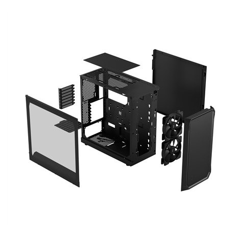 Fractal Design | Focus 2 | Side window | Black TG Clear Tint | Midi Tower | Power supply included No | ATX - 12